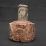 Chavín ritual stone bottle with a two-headed serpent engraving - Imagen 7