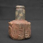 Chavín ritual stone bottle with a two-headed serpent engraving - Imagen 8