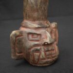 Chavín Stone Bottle with Two-Faced Feline-Human Ritual Head Design - Imagen 6