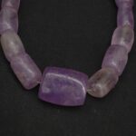 Collar Moche-Chavín con cuentas de piedra amatista precolombino - Imagen 2