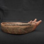 Precolumbian Inca Ritual Cocha Bowl with Triple Spouts and Geometric Art - Imagen 4