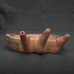 Precolumbian Inca Ritual Cocha Bowl with Triple Spouts and Geometric Art - Imagen 5