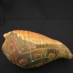 Pre-Columbian Chavín Pututu Shell with Inlaid Stones and Ritual Engravings - Imagen 12