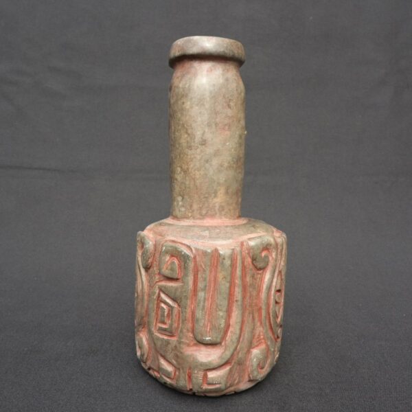 Chavín Stone Ritual Bottle with Feline Heads – Hand-Carved Artifact - Imagen 4