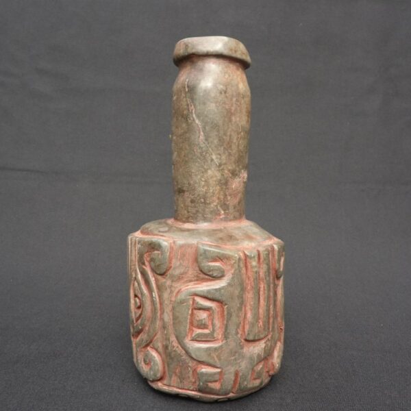 Chavín Stone Ritual Bottle with Feline Heads – Hand-Carved Artifact - Imagen 7