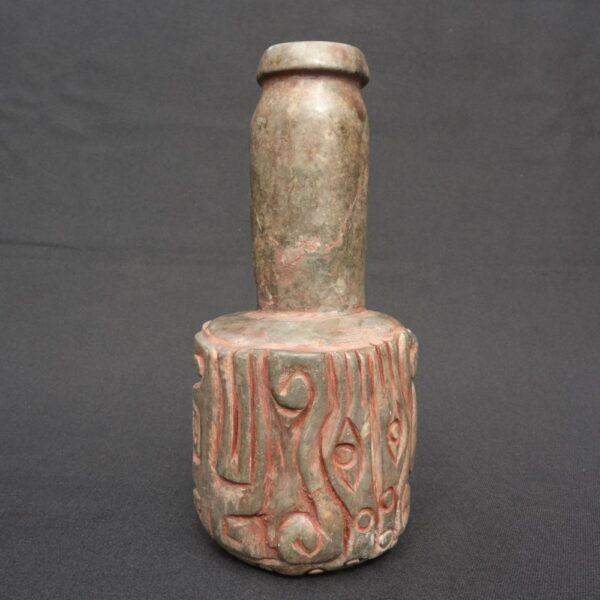 Chavín Stone Ritual Bottle with Feline Heads – Hand-Carved Artifact - Imagen 8