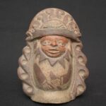 Ancient Moche Whistle – Priest Figure, Handcrafted Pre-Columbian Artifact