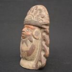 Ancient Moche Whistle – Priest Figure, Handcrafted Pre-Columbian Artifact - Imagen 2