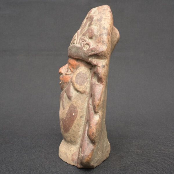 Ancient Moche Whistle – Priest Figure, Handcrafted Pre-Columbian Artifact - Imagen 3