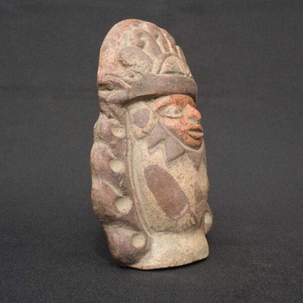 Ancient Moche Whistle – Priest Figure, Handcrafted Pre-Columbian Artifact - Imagen 6