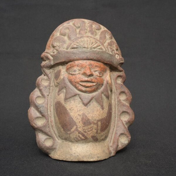 Ancient Moche Whistle – Priest Figure, Handcrafted Pre-Columbian Artifact - Imagen 7