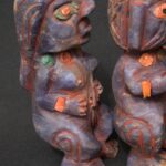 Inca Sodalite Figurines of Pachamama and Pachapapa with Shell Inlays - Imagen 6