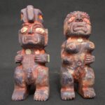 Inca Pair of Pachamama and Pachapapa in Sodalite Inlays