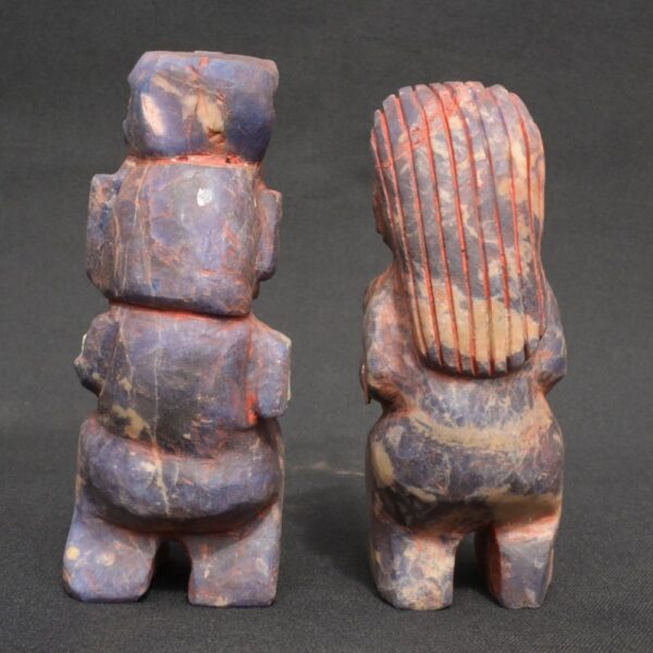 Inca Pair of Pachamama and Pachapapa in Sodalite Inlays - Imagen 3