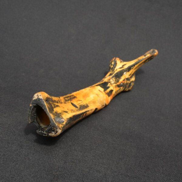 Decorative Bone Quena Flute with Ancient Tribal Carvings – Collectible - Imagen 5