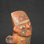 Figura de cerámica Paracas: escultura ritual femeninas con símbolos tradicionales - Imagen 5