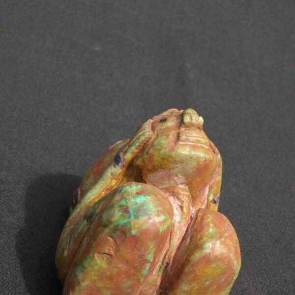 Moche Turquoise Ritual Figure with Stone Inlays – Pre-Columbian Art - Imagen 13
