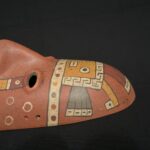 Ceramic Paracas Ritual Mask – Sacred Geometric and Feline Motifs - Imagen 9