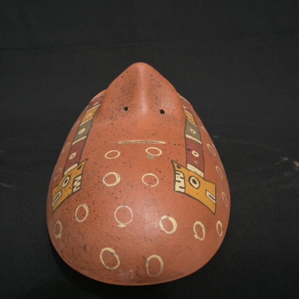 Ceramic Paracas Ritual Mask – Sacred Geometric and Feline Motifs - Imagen 14