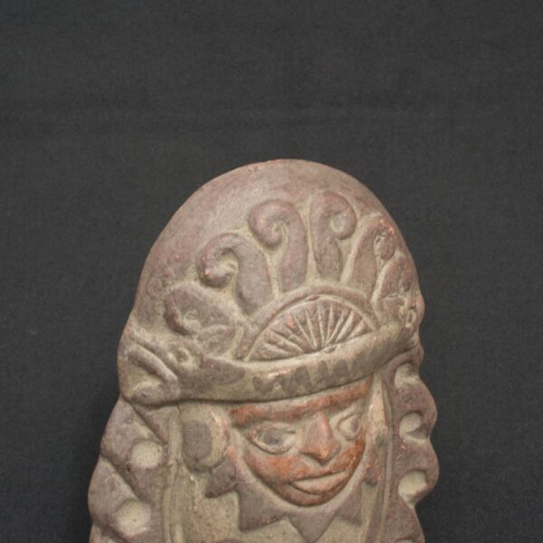 Moche Ritual Whistle – Sacred Ceramic Figure with Aura and Detail - Imagen 5