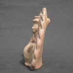 Moche Ritual Whistle – Seated Figure on Vessel with Aura Frame - Imagen 2