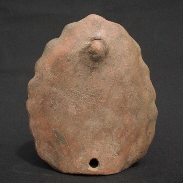Moche Ritual Whistle – Seated Figure on Vessel with Aura Frame - Imagen 3