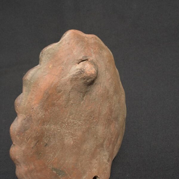 Moche Ritual Whistle – Seated Figure on Vessel with Aura Frame - Imagen 7