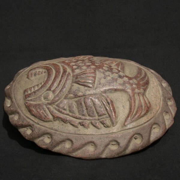Moche Ritual Whistle – Prehistoric Fish Motif with Symbolic Aura - Imagen 1