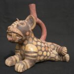🟡Moche Feline Stirrup-Spout Vessel – Pre-Columbian Ceremonial Pot