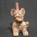 🟡Moche Feline Stirrup-Spout Vessel – Pre-Columbian Ceremonial Pot - Imagen 5