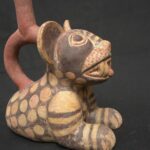 🟡Moche Feline Stirrup-Spout Vessel – Pre-Columbian Ceremonial Pot - Imagen 13