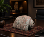 Pre-Columbian Chavin Pututu Andean Stone Ceremonial Artifact Feline Engravings