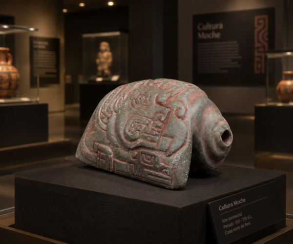 Pre-Columbian Chavin Pututu Andean Stone Ceremonial Artifact Feline Engravings - Image 17
