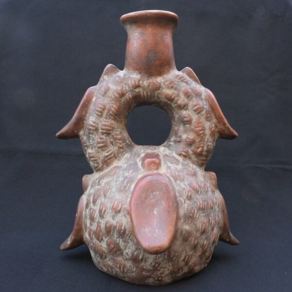 🏷️Chavín Ritual Fruit-Shaped Vessel | Ancient Pre-Columbian Bottle - Imagen 1