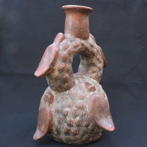 🏷️Chavín Ritual Fruit-Shaped Vessel | Ancient Pre-Columbian Bottle - Imagen 4
