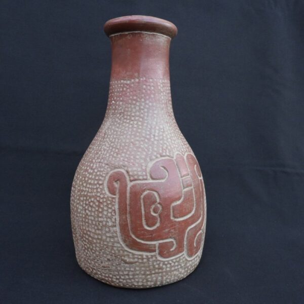 🏷️Chavín Ritual Ceramic Bottle | Ancient Peruvian Sacred Symbol Vessel - Imagen 7
