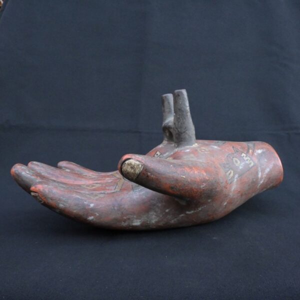 🏷️Nazca Esoteric Hand Bottle | Ancient Ritual Pottery with Eye Symbol - Imagen 6
