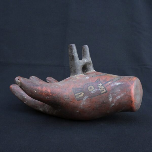 🏷️Nazca Esoteric Hand Bottle | Ancient Ritual Pottery with Eye Symbol - Imagen 7