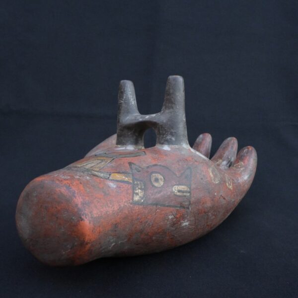 🏷️Nazca Esoteric Hand Bottle | Ancient Ritual Pottery with Eye Symbol - Imagen 9