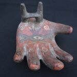 🏷️Nazca Esoteric Hand Bottle | Ancient Ritual Pottery with Eye Symbol - Imagen 10