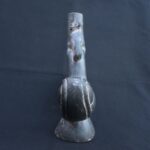 🏷️Black Moche bottle with monkey – unique pre-Columbian ritual pottery - Imagen 3