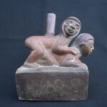🏷️Moche Erotic Ceramic Vessel – Ancient Pre-Columbian Ritual Bottle