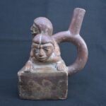 🏷️Moche Erotic Ceramic Vessel – Ancient Pre-Columbian Ritual Bottle - Imagen 3