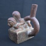 🏷️Moche Erotic Ceramic Vessel – Ancient Pre-Columbian Ritual Bottle - Imagen 4