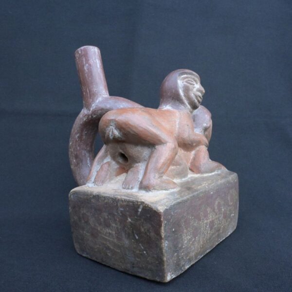 🏷️Moche Erotic Ceramic Vessel – Ancient Pre-Columbian Ritual Bottle - Imagen 8
