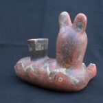 🏷️Ancient Vicus Ritual Vessel in Form of Resting Animal with Symbolic Art - Imagen 5