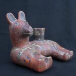 🏷️Ancient Vicus Ritual Vessel in Form of Resting Animal with Symbolic Art - Imagen 7