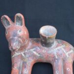 🏷️Ancient Vicus Ritual Vessel in Form of Resting Animal with Symbolic Art - Imagen 8