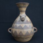 🔸Ceremonial Moche Vessel with Feline Motif and Geometric Design