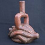 🔸Chavin Proto-Cupisnique Stirrup Bottle with Sacred Agricultural Motifs